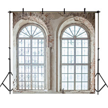 NeoBack-fondos de fotografía de ventana Vintage, telón de fondo de pared de ladrillo desgastado, accesorios de fotografía de boda, cabina de estudio 2024 - compra barato