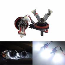 ANGRONG 2x H8 6W LED Angel Eyes Canbus Halo Light White Xenon Headlight For BMW E82 E90 E92 E60 E63 X5 X6 Z4 2024 - buy cheap