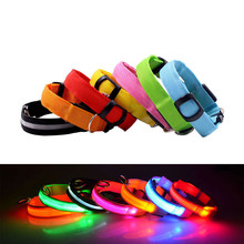 Collar de nailon con LED para perro, collarín Con 3 modos de Flash, ajustable, brillante, para gato, creativo, luminoso, suministros para mascotas, gran oferta 2024 - compra barato