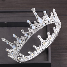 DIEZI-Tiaras barrocas de cristal para novia, diadema de corona, corona de princesa Vintage, accesorios para el cabello de novia 2024 - compra barato