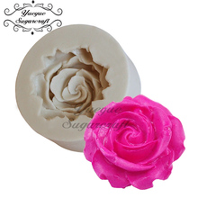 Yueyue sugarcraft molde para bolo com flor de rosa, forma de silicone para fondant, ferramentas de decoração para bolo, chocolate, pasta de goma 2024 - compre barato
