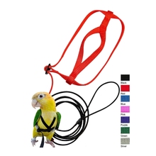 LBER Pet шлейка для птицы и поводка, регулируемая попугая шлейка для птицы поводок-поводок для домашних животных анти-укуса тренировочная Веревка на открытом воздухе 2024 - купить недорого