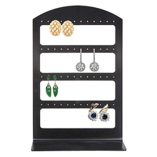 48 Holes Jewelry Organizer Stand Black Plastic Earring Holder Pesentoir Fashion Earrings Display Rack Etagere Jewelry Display 2024 - buy cheap