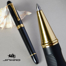 Роликовая шариковая ручка JINHAO X450 благородная черная Золотая отделка лучший подарок для бизнеса офиса Коллекция JINHAO 450 2024 - купить недорого