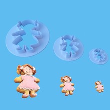 3pcs/set Biscuit Mold 3D Cookie Tools Girl/Boy Cutter Pastry Decorating DIY Food Fondant Baking Mould Tool 2024 - buy cheap