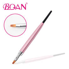 BQAN 1 Pc  2# Flat Hair UV Gel Nail Art Brush Nail Gel Polish Painting Drawing Brush Painting Pen Manicure Art Tool 3D Nail Pen 2024 - buy cheap