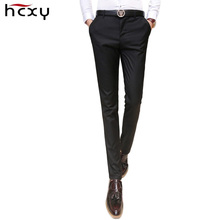 2021 New Wedding Men Suit Pants Fashion Slim Fit Casual suit pants men Formal Business Blazer Straight Dress Trousers 2024 - buy cheap