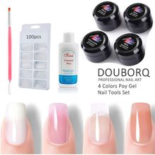 7pcs/set UV Gel Nail Art Crystal Nail Tips Glue Extension Builder French Manicure amouflage Soak Off Hard Jelly Gel 2024 - buy cheap