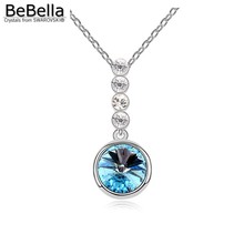BeBella-collar con colgante en forma de gota de cristal para mujer, hecho con Cristales austriacos de Swarovski, regalo 2024 - compra barato