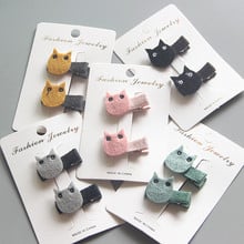 Boutique 10pairs Fashion Cute Felt Night Owl Hairpins Solid Mini Animal Hair Clips Princess Headwear Hair Accessories 2024 - buy cheap