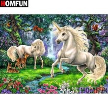 Homfun quadrado/broca redonda 5d diy pintura de diamante "cavalo de animal" bordado ponto de cruz decoração de strass completo a11504 2024 - compre barato