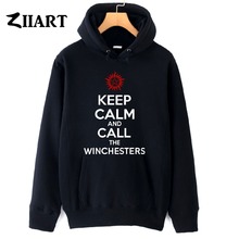 Supernatural Anti-possession KEEP CALM and CALL THE WINCHESTERS couple clothes girls woman female autumn winter fleece hoodies 2024 - buy cheap