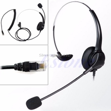 4-Pin RJ11 Corded Telephone Headset Call Center Operator Monaural Headphone Whosale&Dropship 2024 - buy cheap