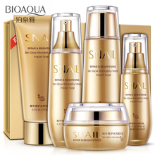 Bioaqua Gold Snail Face Skin Care Set Moisturizing Whitening  Facial Cream Toner Essence milk Cleanser Korea Facial Set 2024 - buy cheap