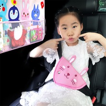 Cute Cartoon Car Seat Belt Triangle Adjuster Breathable Car Safety Belt Adjust Device Cover Car Styling Baby Kid Protective Pad 2024 - buy cheap