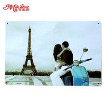 [ Mike86 ] Romantic Paris Love Metal Parinting wall decor Posters Home Retro Craft art  B-166 Mix order 20*30 CM 2024 - buy cheap