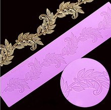 New arrival 100% Sugar lace leaves Silicone mold  fondant cake decoration  silicone lace mat/molds No;L003 2024 - buy cheap