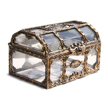 Plastic Jewelry Box Small Trinket Vintage Jewelry Storage Box for Rings Earrings Necklace Treasure Chest Organizer Beauty Case 2024 - buy cheap