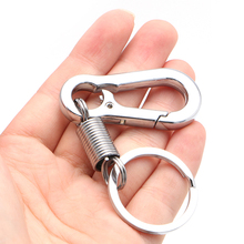 2018  new  Stainless Steel Carabiner Clip Hanging Retractable Suspension Anti Lost Keychain Nice Gifts 2024 - buy cheap