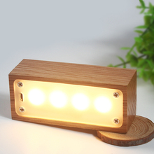 Портативный Перезаряжаемый приглушаемый светодиодный квадратный ночник с питанием от USB, защитный ночсветильник для глаз, прикроватный Настольный светильник 2024 - купить недорого