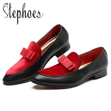 Stephoes Brand Men Fashion Casual Shoes Men Driving Bow-tie Shoes Soft Comfortable Man Footwear Slip on Butterfly Knot Loafers 2024 - buy cheap