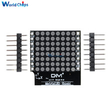 Светодиодный экран матрицы V1.0.0 для WEMOS D1 Mini, модуль вывода цифрового сигнала 8х8, точечная плата с Pins 2024 - купить недорого