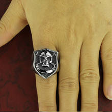 Men's Fashion Personality Stainless Steel Skull Ring European Hot Selling Punk Rock Skeleton Finger Rings Biker Jewelry anel 2024 - buy cheap