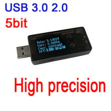 5 bit USB OLED display tester USB Charger detector voltmeter ammeter power capacity voltage current battery QC 2.0 QC 3.0 2024 - buy cheap