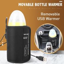 Car USB Baby Bottle Warmer Portable Travel Milk Warmer Infant Feeding Bottle Heated Cover Insulation Thermostat Food Heater 2024 - buy cheap