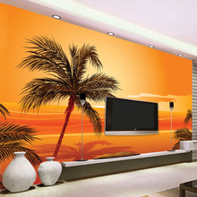Papel pintado con foto 3D personalizado, estilo del sudeste asiático, playa, atardecer, Fondo de fotografía, decoración de pared, Mural de pared, papel tapiz 2024 - compra barato
