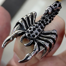 Personality Classical Women Men Scorpion Ring Fashion Jewelry Stainless Steel CZ Cool Exaggerated Personality Animal Ring 2024 - buy cheap