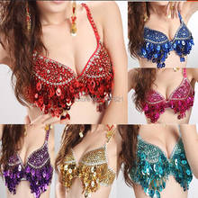 Sequins Indian Belly Dancing Tassel Bra Underwear Tops Pole Belly Dancing Party Dancer DS Costumes Stage Wear S/M/L 2024 - buy cheap