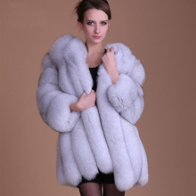 Women Slim Long Winter Faux Fox Fur Coat luxury fashion hot sale S,M,L,XL,2XL,3XL,4XL Fox fur coat female long faux fur coat 2024 - buy cheap