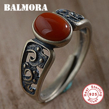 Женское Винтажное кольцо с красным камнем, из серебра 925 пробы 2024 - купить недорого