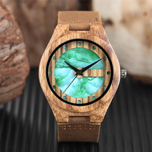 Men's Watch Vogue Letter C Shape Fresh Green Chic White Marble Dial Watch Men Clock Man Bamboo Wooden Sports Quartz Wristwatches 2024 - buy cheap
