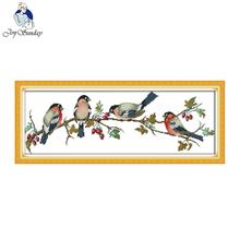 Рукоделие Joy Sunday, вышивка крестиком «сделай сам», полная вышивка, Bullfinches 14CT 11CT, печать, спальня, гостиная, вышивка крестиком, живопись 2024 - купить недорого