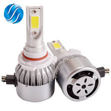 flytop H4 H7 H11 H1 H3 9005 9006 COB LED Car Headlight Bulbs Hi-Lo Beam 72W 8000LM 6500K Auto Headlamp Fog Light Bulb 12v 24v 2024 - buy cheap