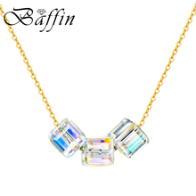 BAFFIN-collar con colgante de cuentas Swarovski para mujer, cadena de Color dorado con cristales cuadrados, joyería sencilla a la moda 2024 - compra barato