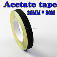 1PCS  Electrical Acetate Cloth Tape Roll 20mm x 30M Acetate tape LCD repair paste bandage fixed cable insulation black 2024 - buy cheap