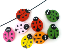 DoreenBeads 100 Mixed Painted Ladybug Wood Spacer Beads 19x15mm (B05606), yiwu 2024 - buy cheap