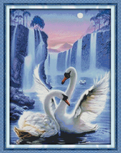 Joy Sunday Love of Swan Discount Cross Stitch Kits Stamped or Counted Cross Stitch Pattern Needlework Embroidery Wall Home Decor 2024 - buy cheap