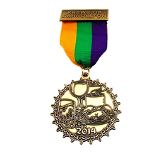 Недорогая металлическая медаль из цинкового сплава с мягкой эмалью на заказ 2024 - купить недорого