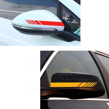2Pcs/Set Auto Car Sticker Non Fading Fashion Color Stripe Car Sticker Racing Strips Side Rear View Mirror Decor Decal 2024 - buy cheap
