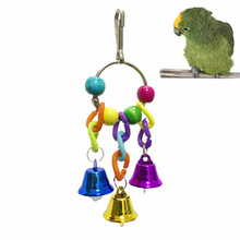 1pc Plastic Metal Pet Birds Toys with Bells Fun Toy for Cockatiel Parrots Small Birds Toys Pet Parrots Climb Cage Accessories 2024 - купить недорого