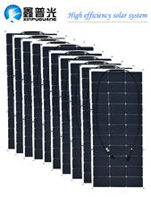 10pcs 100w semi flexible solar panel 1000w solar module 12v high efficiency monocrystalline silicon cell MC4 connector 2024 - buy cheap