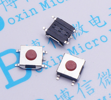 Micro interruptor 6*6*400 h/2.5h/3.1h, cabeça vermelha 5p, interruptor de botão de toque, reinicialização, smd, 3.7 peças