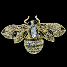 Classic Insect Animal Bee Bug Brooch Pins Crystals Rhinestone Broaches for Women Jewelry Accessories 8 Color Free Shipping 6608 2024 - buy cheap