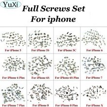 YuXi полный комплект винтов для iPhone 7 7 plus 8 8plus X 5 5S 5C 6 6Plus 6S 6splus Аксессуары для мобильных телефонов 2024 - купить недорого