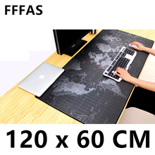FFFAS-alfombrilla de ratón lavable para gamer, tapete grande XXL de 120x60cm para teclado, mesa de oficina, cojín de goma, Estera para el hogar, mapa de una pieza 1,2 2024 - compra barato