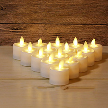 Pack of 6 Warm White Flameless Electronic Candles Lamp Cylindrical Flickering LED Tea Light Wedding Party Decoration 2024 - buy cheap